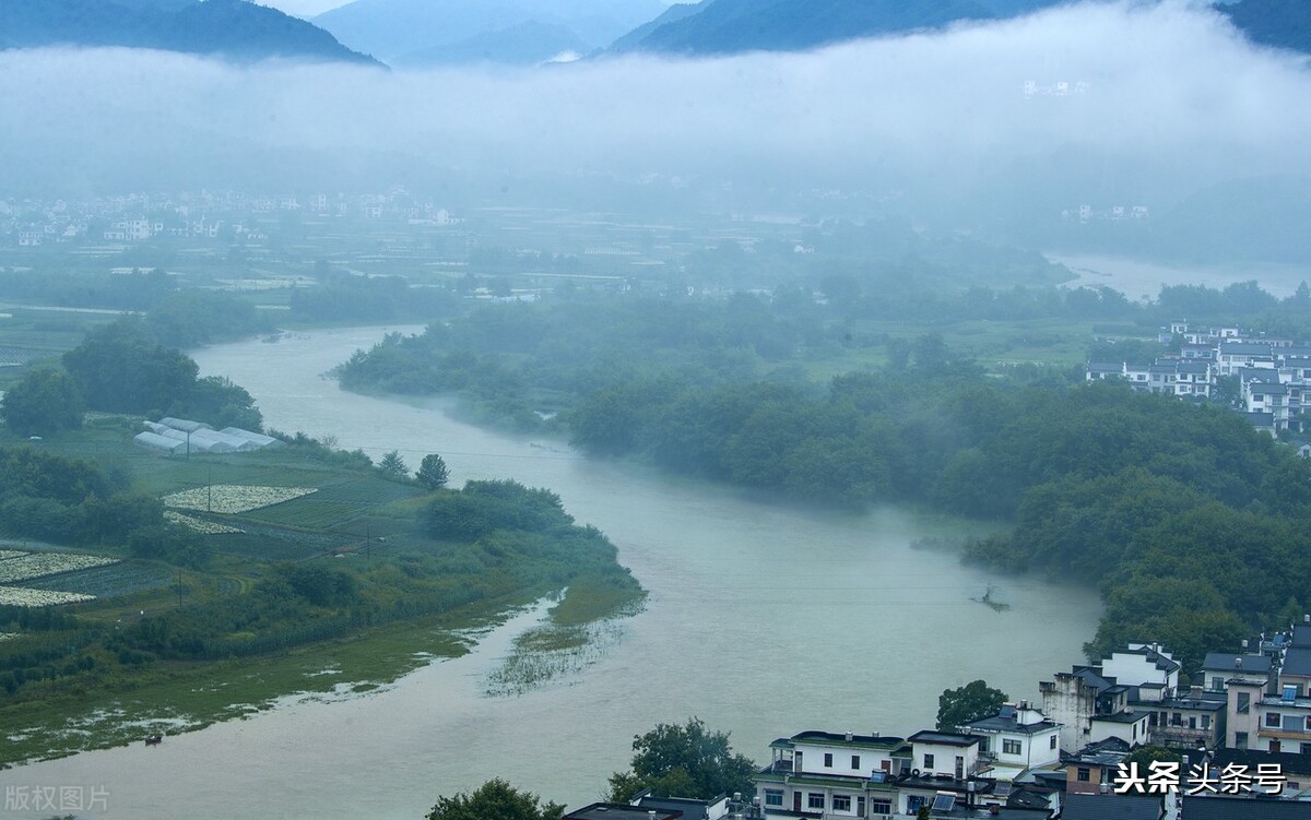 富春江一线江景,杭州钱塘江富春江