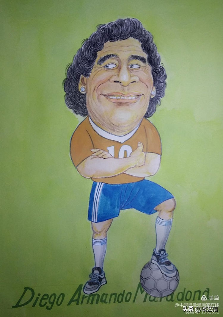 马拉多纳高清漫画壁纸,马拉多纳漫画