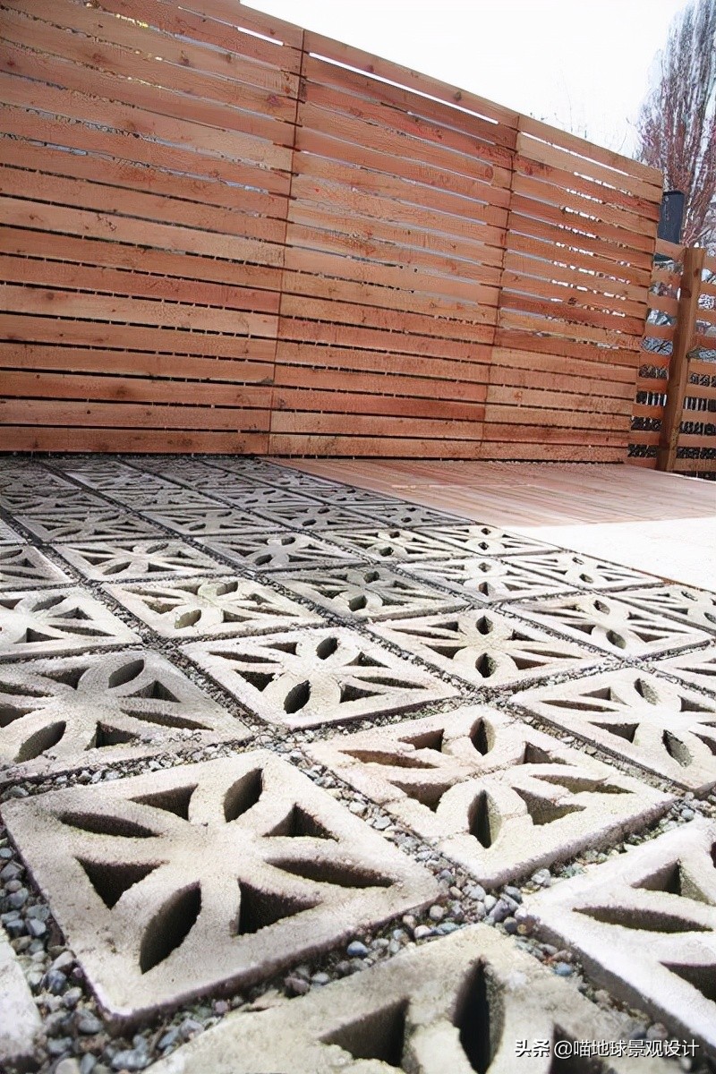 别墅庭院地面透水混凝土,别墅庭院地面铺装材料