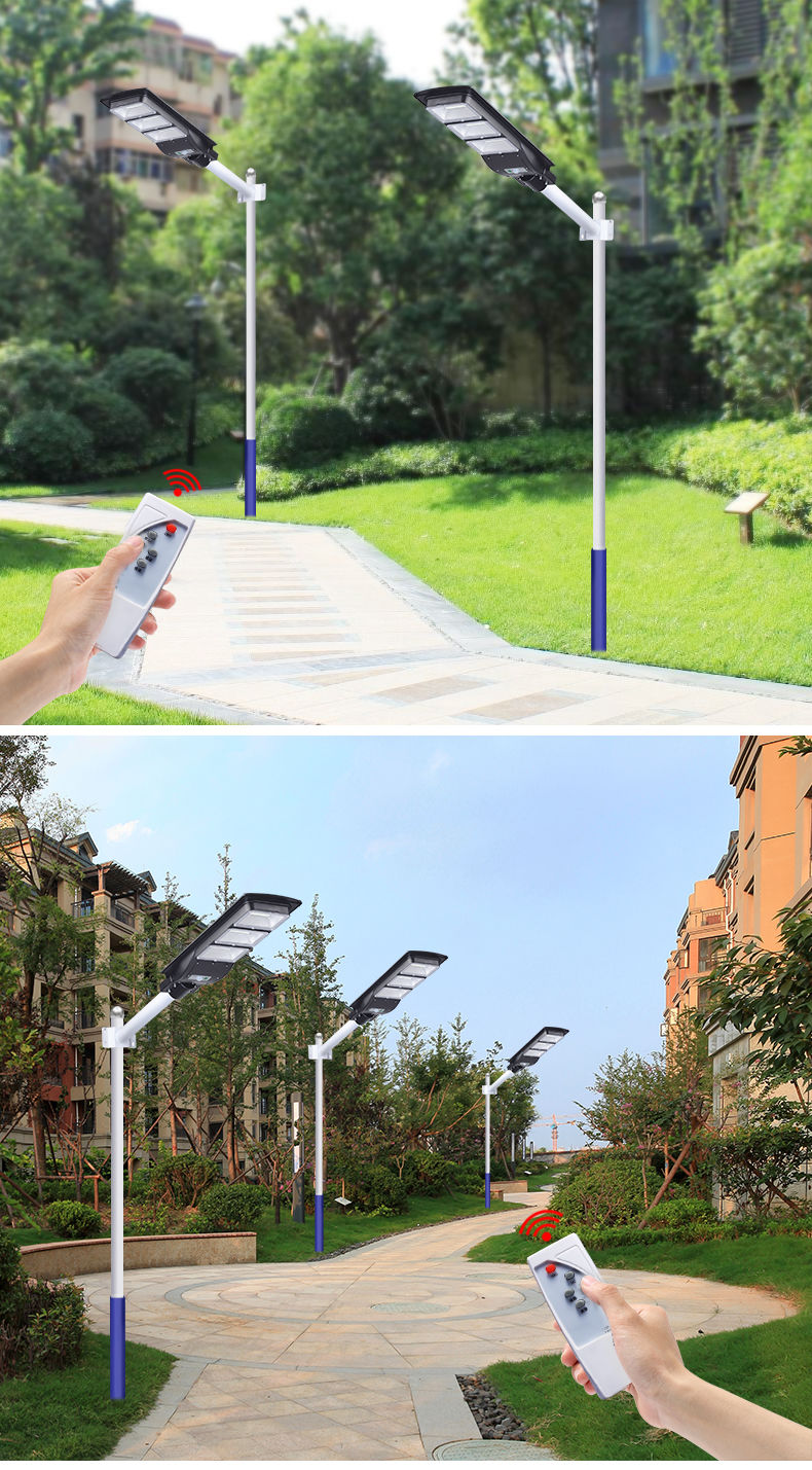 太阳能人体感应灯户外防水路灯,太阳能庭院户外照明人体感应路灯