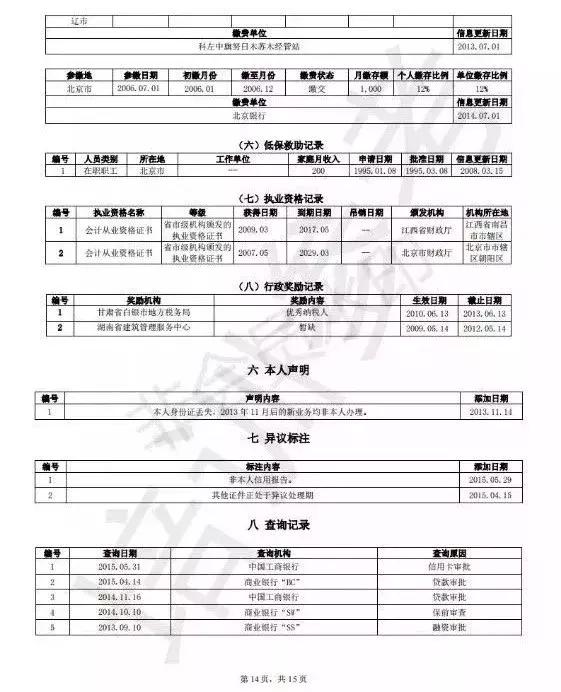 个人征信报告简要版和详细版,如何读懂个人征信报告电子版