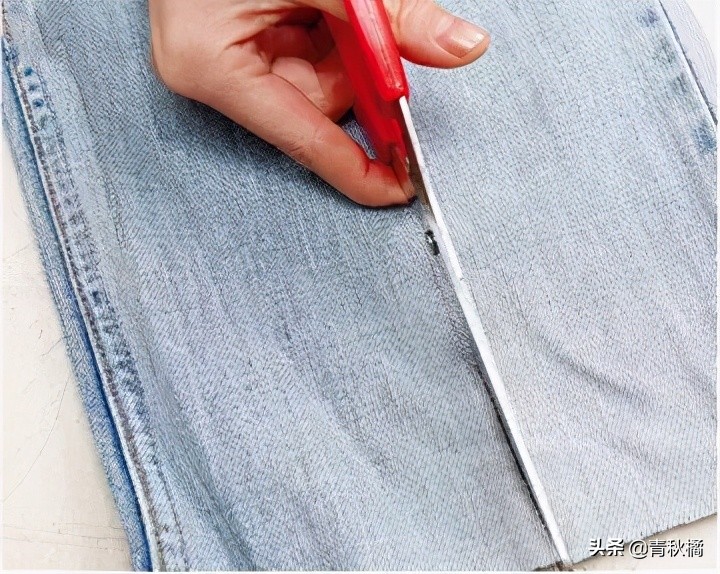 旧牛仔裤裤腿改造diy墙挂式收纳袋,牛仔裤改挂袋做法大全