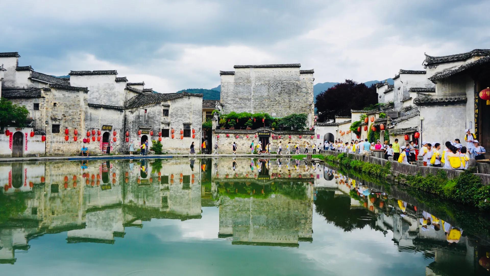 航拍下的宏村有多美,宏村旅游攻略一镜到底