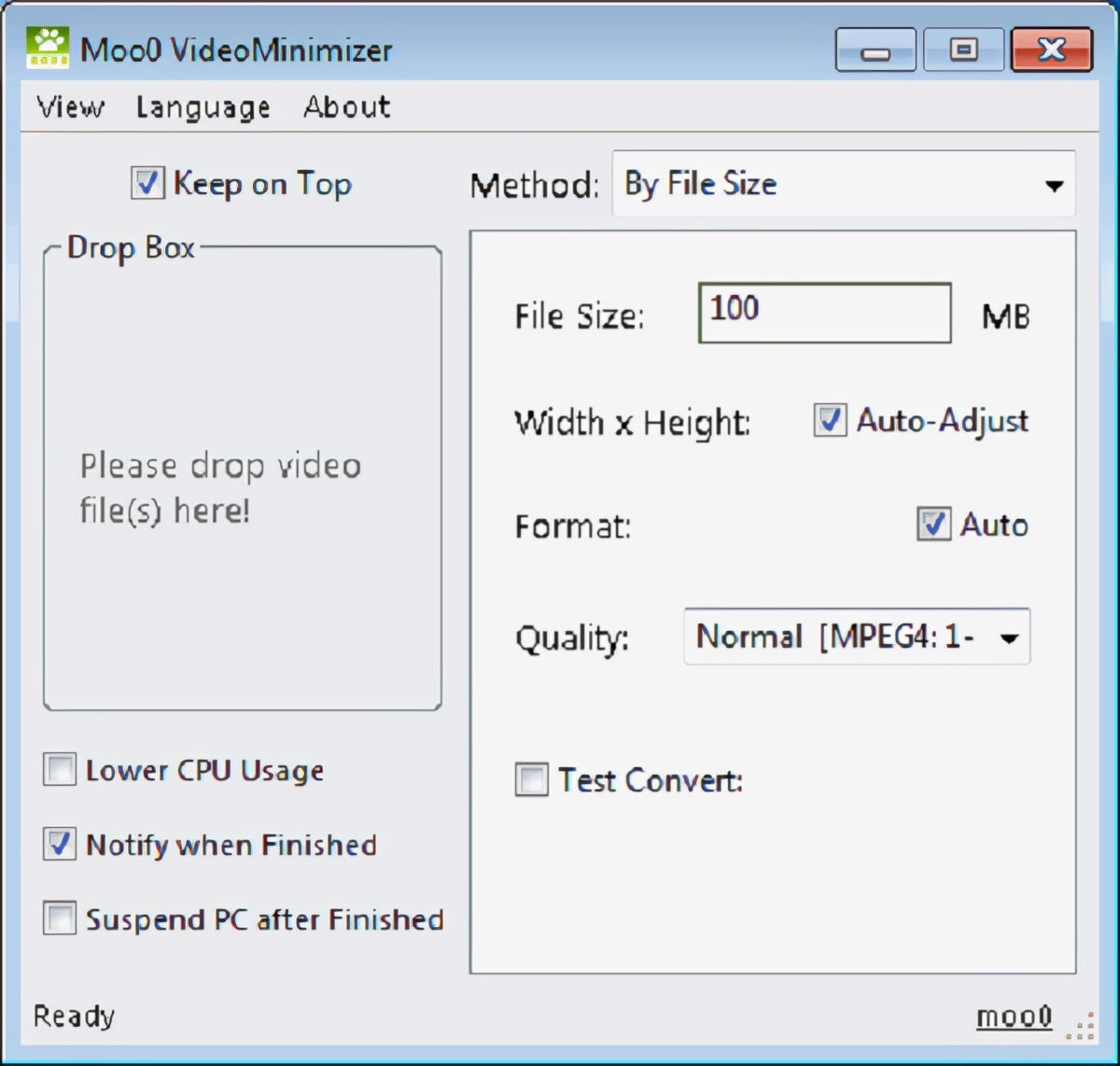好用却不火的软件7：Moo0VideoMinimizer