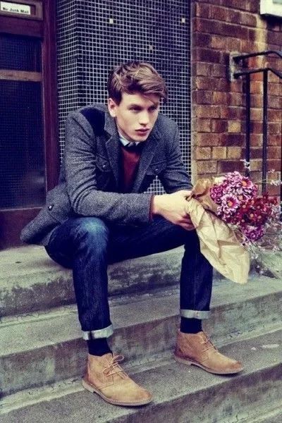 男士工装靴秋冬款,秋冬男士百搭时装靴