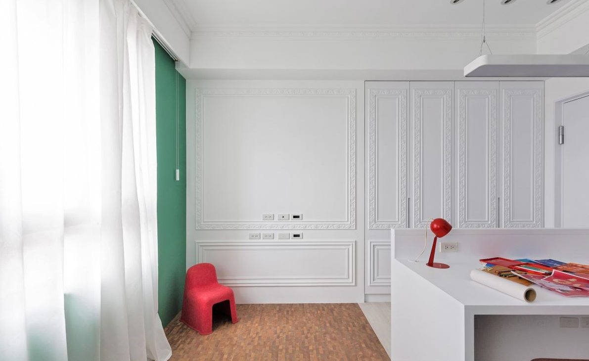 简约风蓝色电视墙,深色意式轻奢电视墙