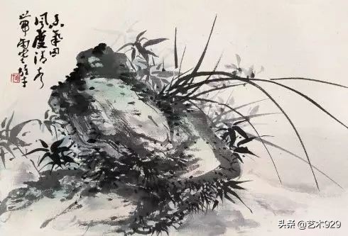 国画兰花画法免费技法教程,国画兰花绘画图