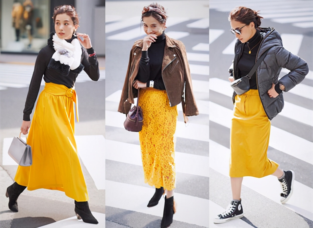 时尚达人都爱穿的半身裙,时尚潮流穿搭日本人