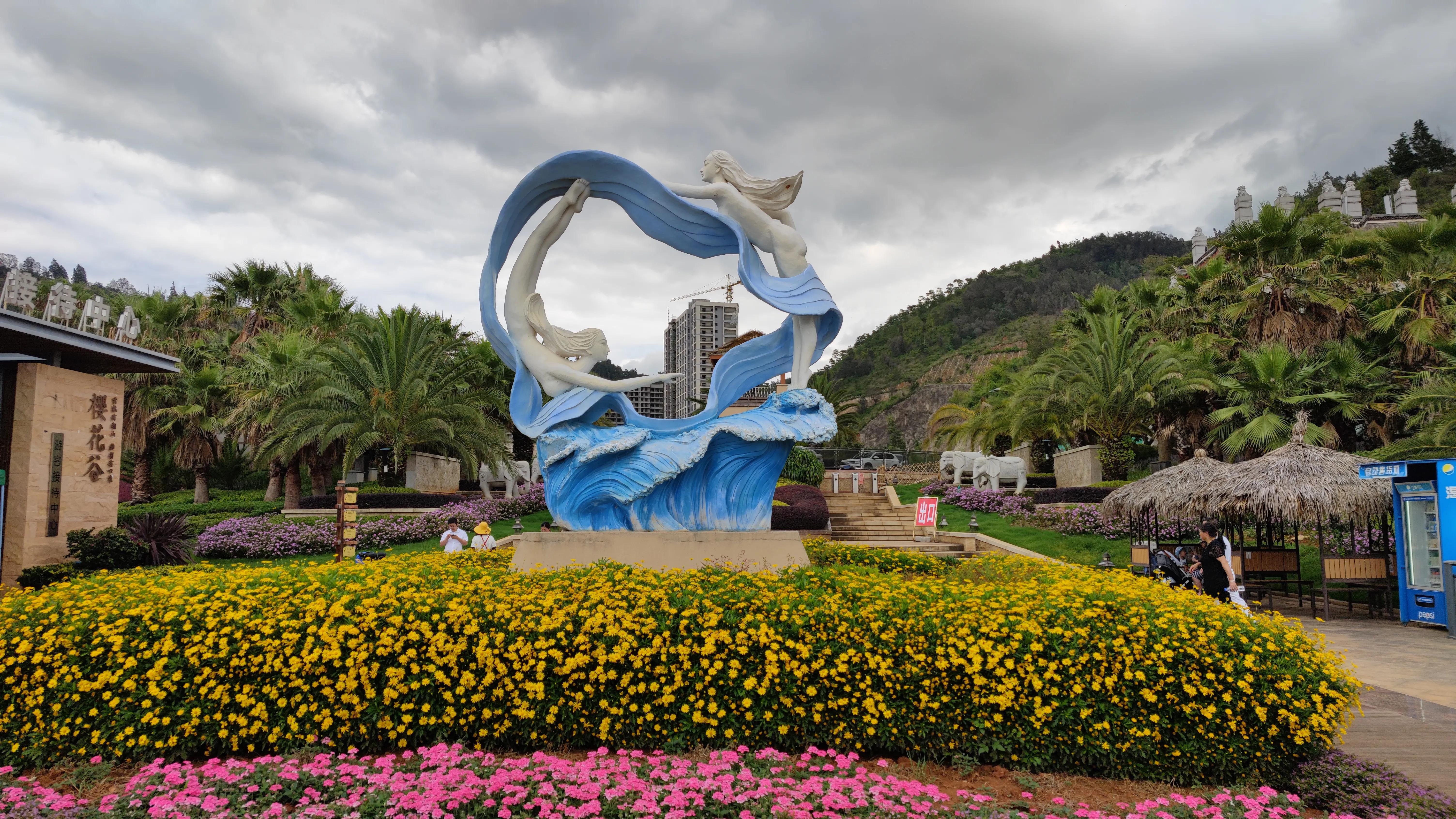 4月抚仙湖樱花谷,抚仙湖樱花谷水下古城