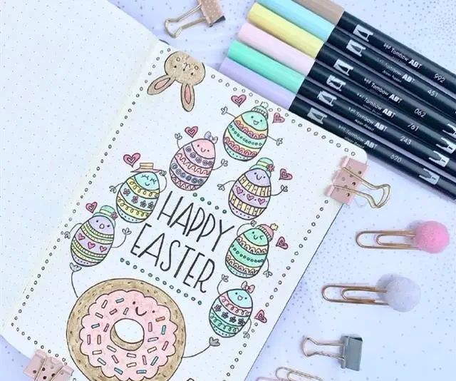 手帐边框教程简笔画,少女心手账本边框简笔画