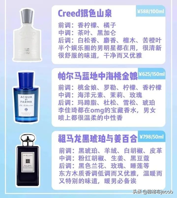 男士香水0差评,送男朋友香水推荐测评