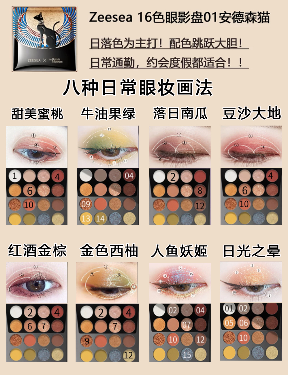 能完成80%种妆容的新手眼影盘推荐,15种颜色的眼影盘怎么搭配日常妆