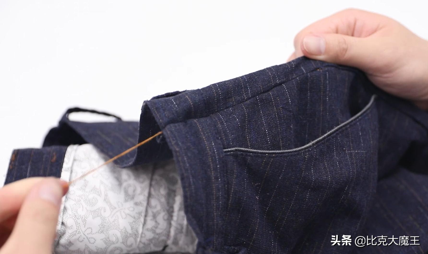 裤子裤腰大了不要扔！不用剪不用拆，教你轻松收裤腰，方法太棒了