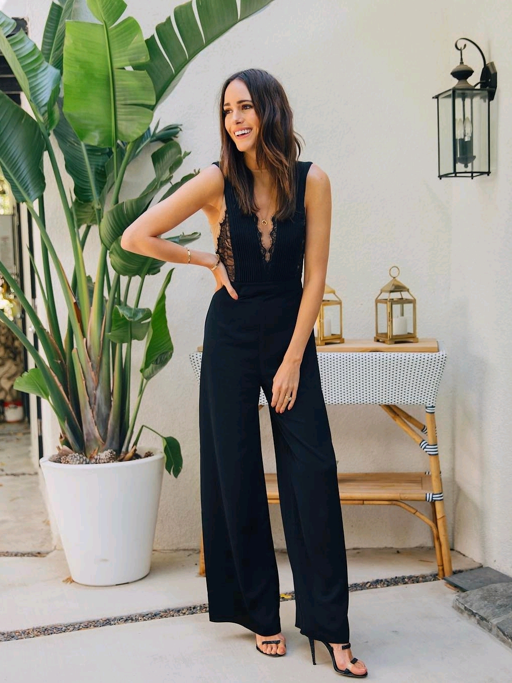 下身肥胖冬天穿什么裤子好看,肉肉女孩竖条纹裤子显瘦