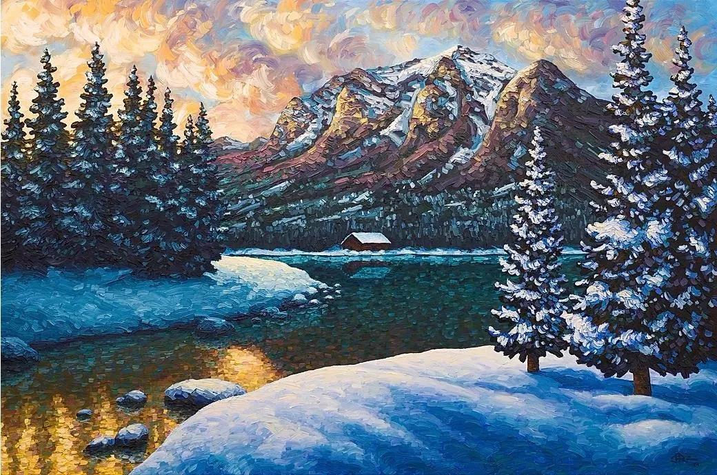 唯美壮丽的印象派风景油画,意境优美的古典风景油画欣赏