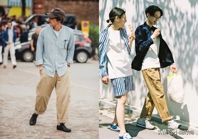 复古卡其工装裤搭配,卡其工装裤穿搭风格