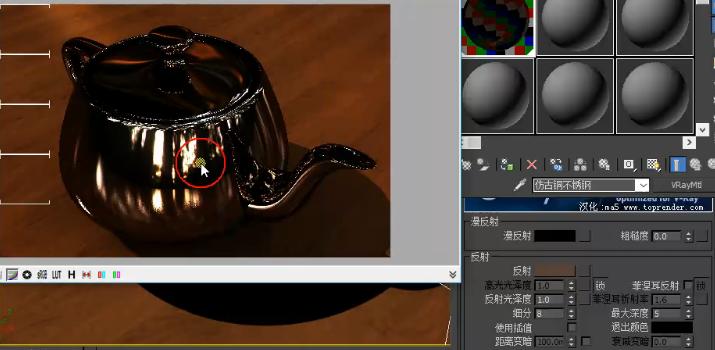 3dmax利用Vray调节仿古铜不锈钢材质参数