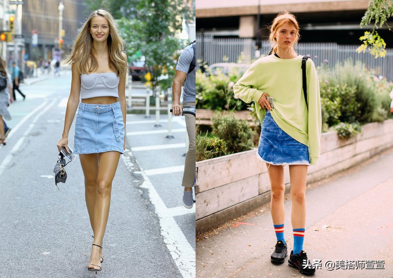夏天百搭牛仔短裙气质款,时尚减龄牛仔短裙