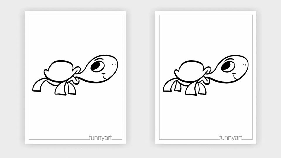 画一只简单又漂亮的乌龟,怎么画乌龟和兔子比赛