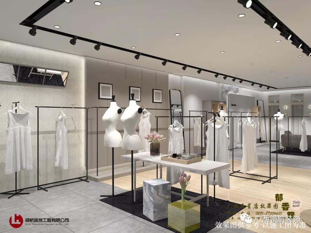 女装店装修简约灰,女装店装修最新风格简约100平方