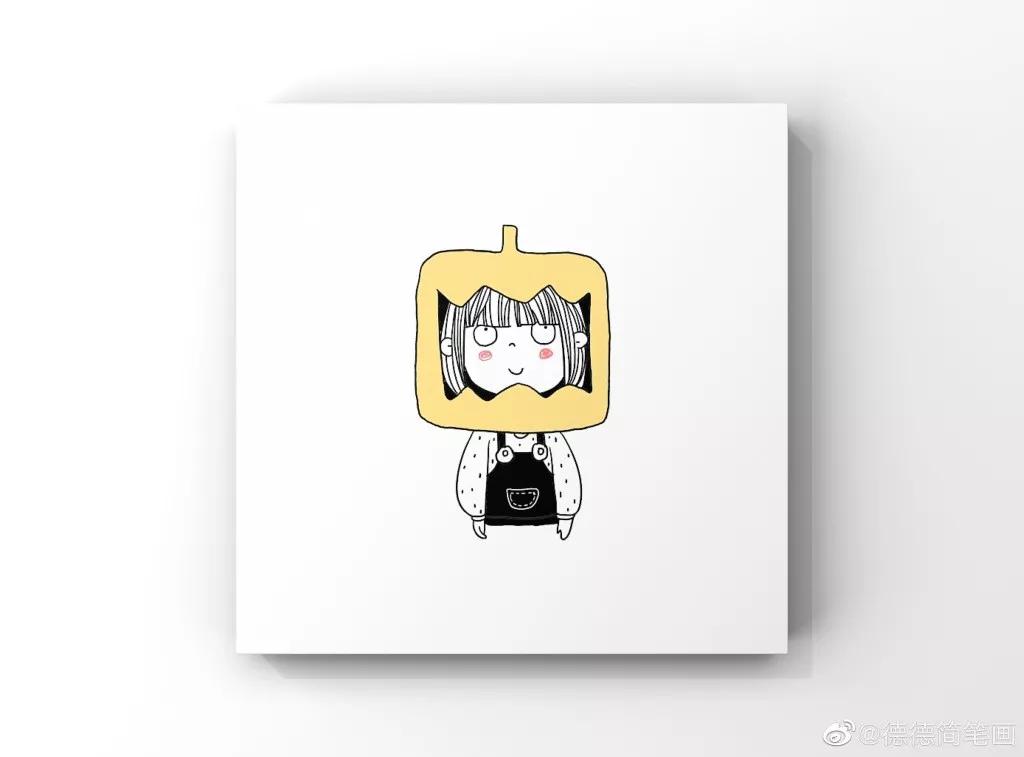 简单清新花卉的简笔画图片大全,唐老鸭简笔画可爱清新小女孩