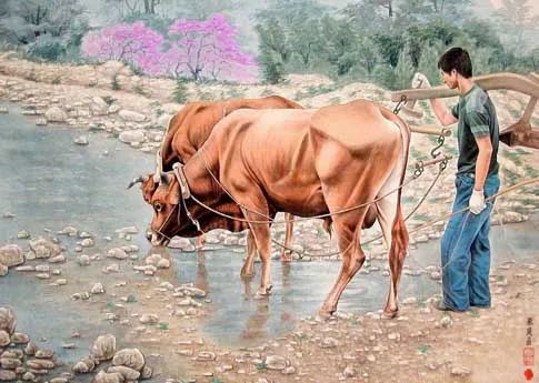 现代工笔重彩人物画,当代工笔重彩人物画