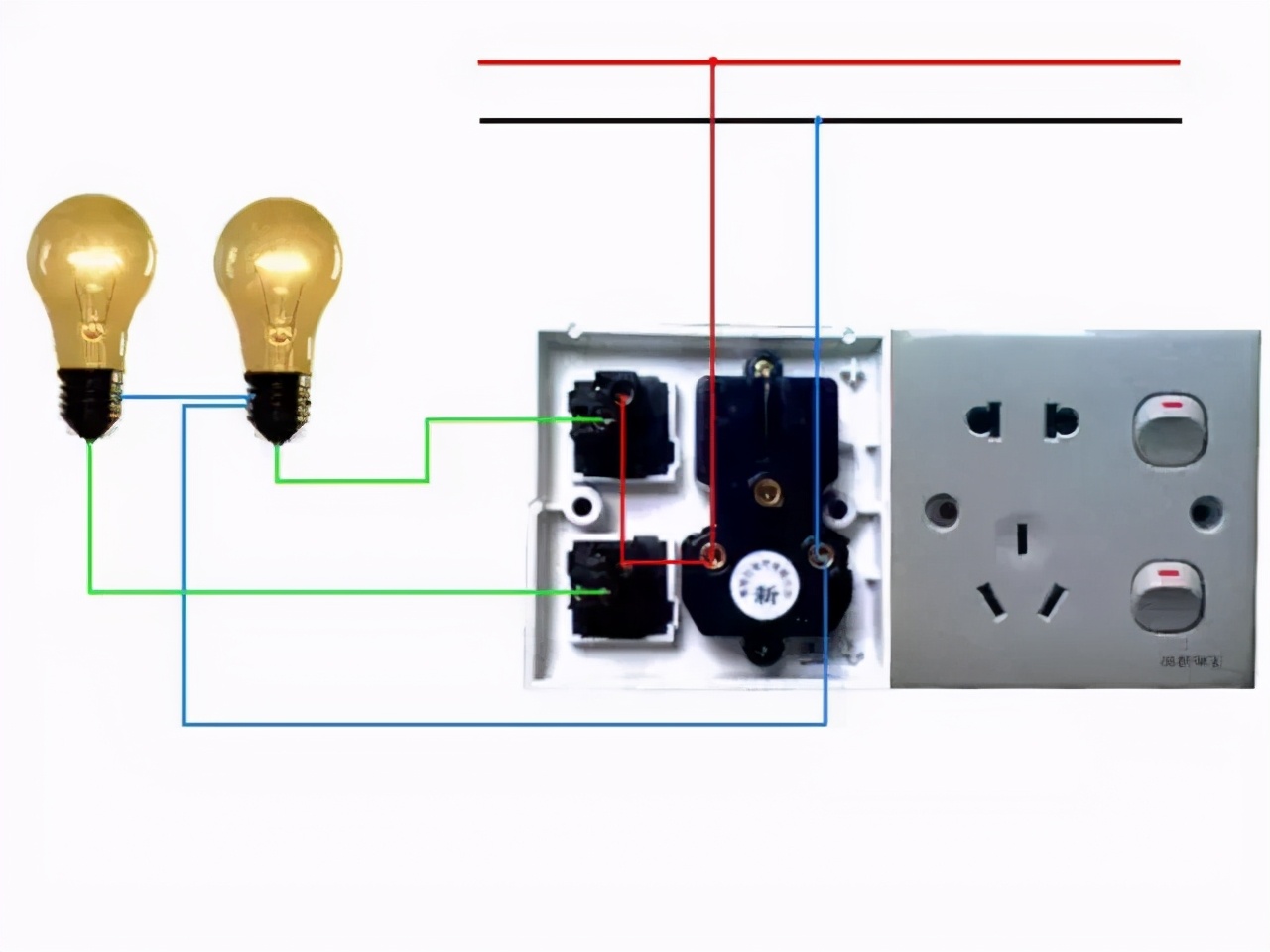 电工正反转电路图和实物接线图,低压电工考试实操实物接线图