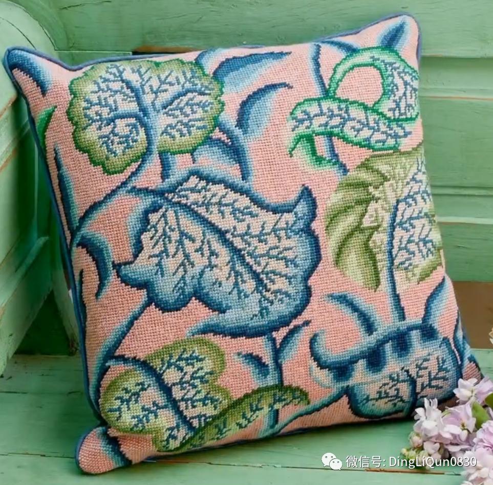 绣好的十字绣抱枕,十字绣新款圆形抱枕图案大全