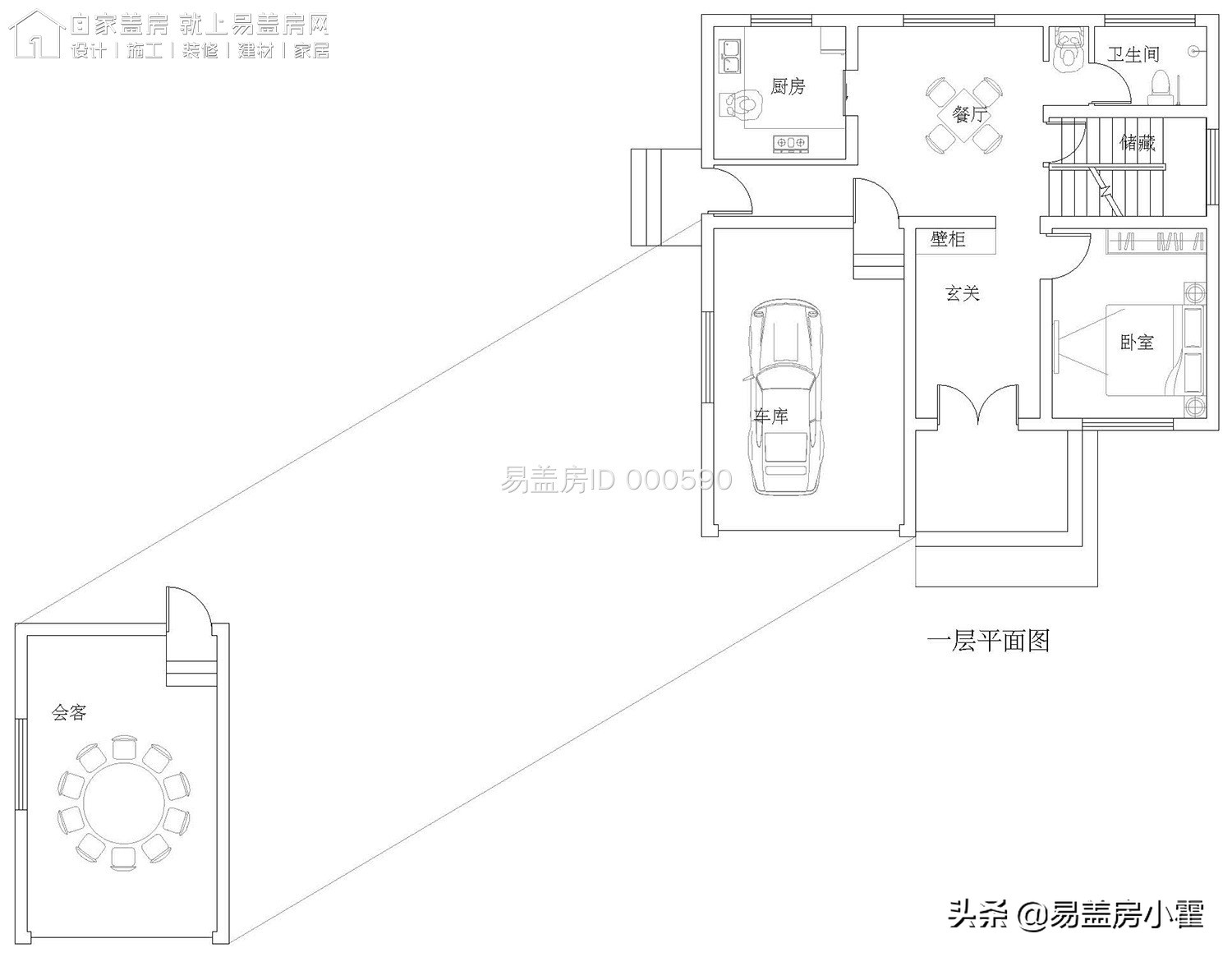 农村自建房2层欧式别墅设计,面宽10米欧式风格二层小别墅