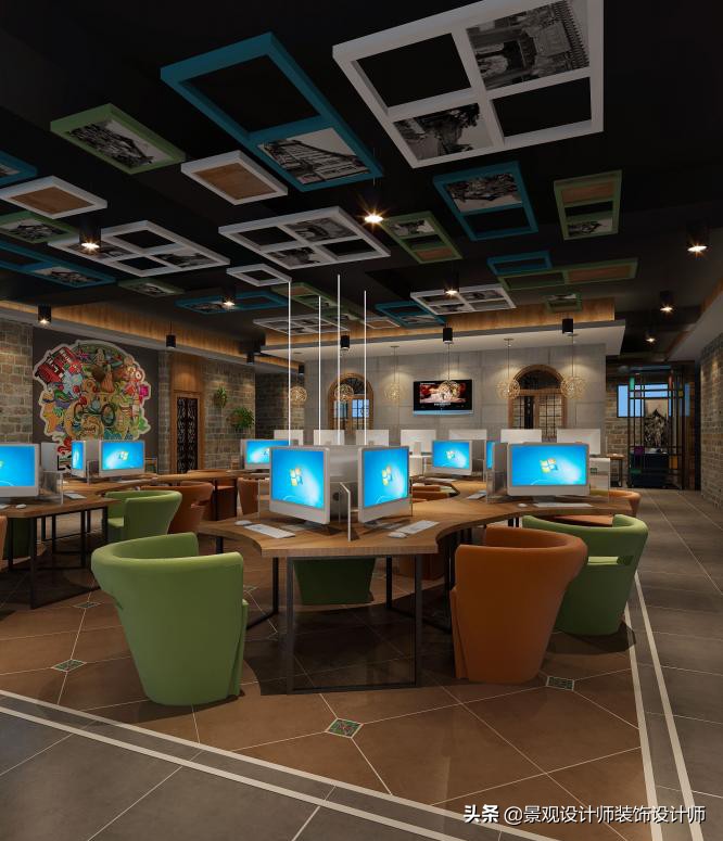 网咖设计效果图,网咖设计图哪找