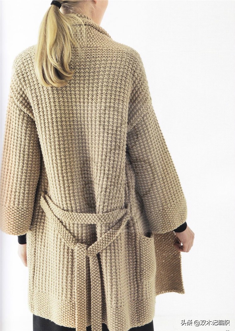 羊毛编织大衣外套,编织大衣底边和正身棒针一样粗吗