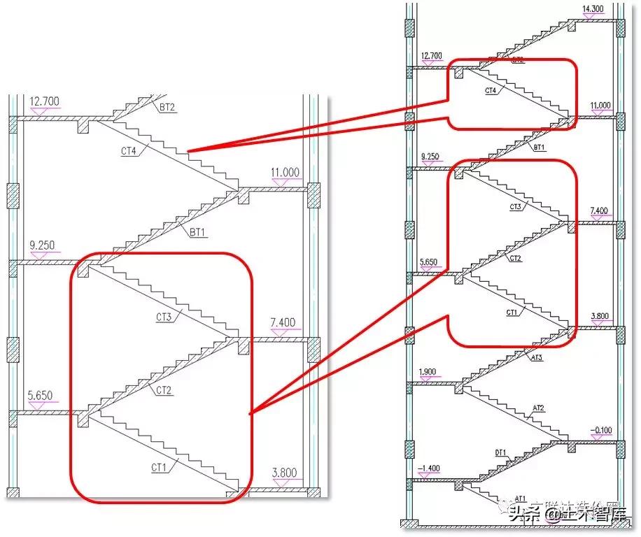 ct型楼梯钢筋计算,ct型楼梯钢筋计算例题