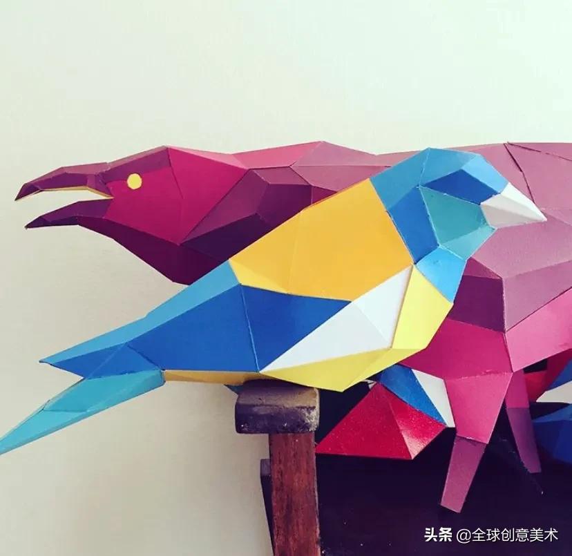 纸艺3d恐龙,立体恐龙手工纸模型