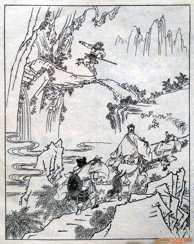 《西游记》之三打白骨精背景图,西游记三打白骨精文字版图文