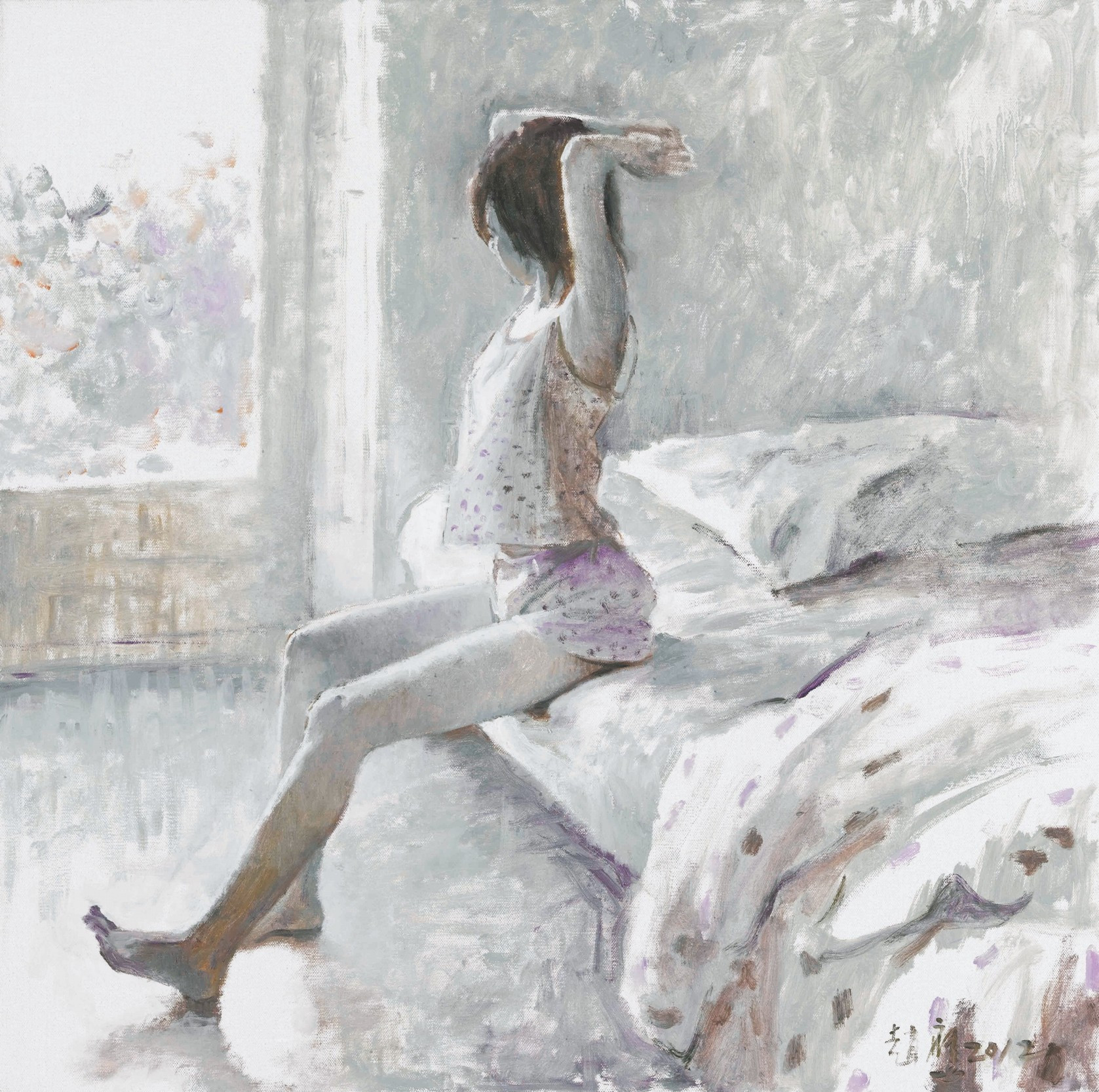 柠檬汁氤在水中　角落里美人如茵——画家赵鹰的写意油画