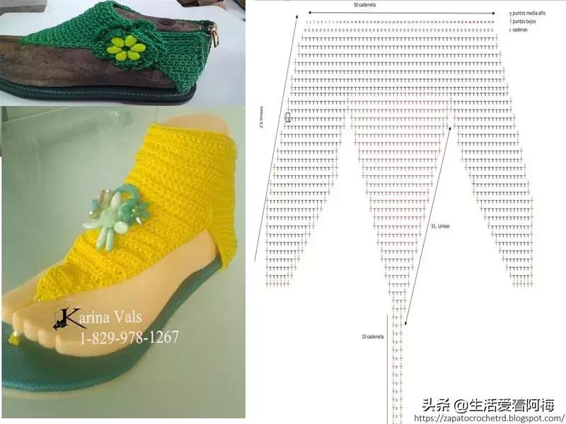 钩针钩出漂亮的毛线鞋图解,钩针钩织有些后跟的鞋子全部教程