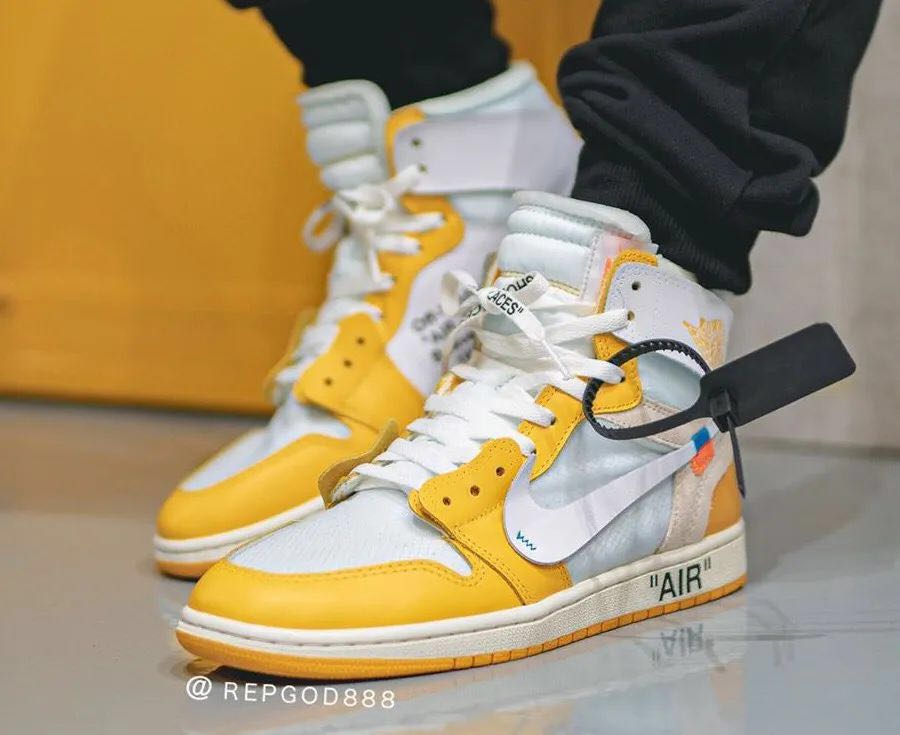 offwhite联名aj1所有配色,aj1offwhite鞋穿搭绿色