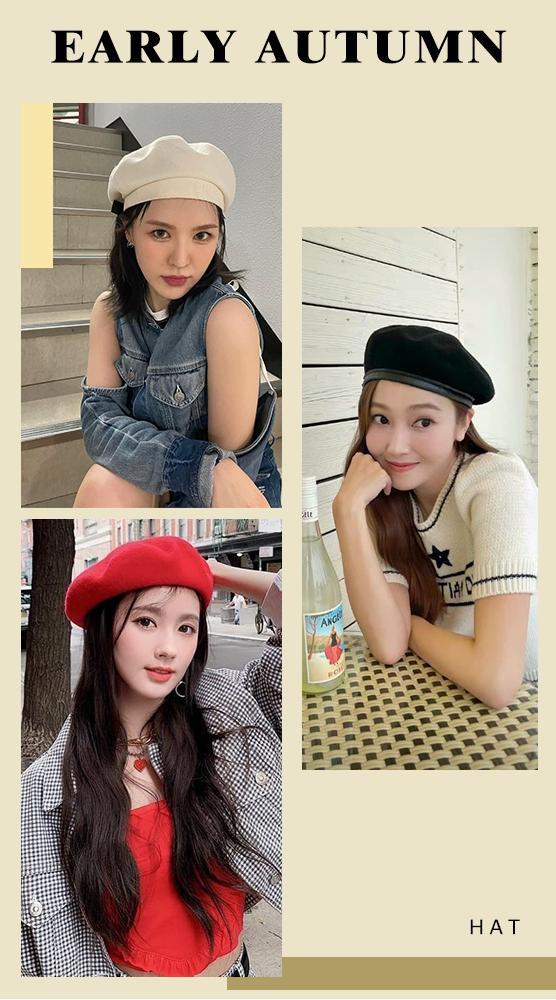 适合秋冬季戴的各种洋气帽子,夏日必备的3款帽子百搭还显脸小