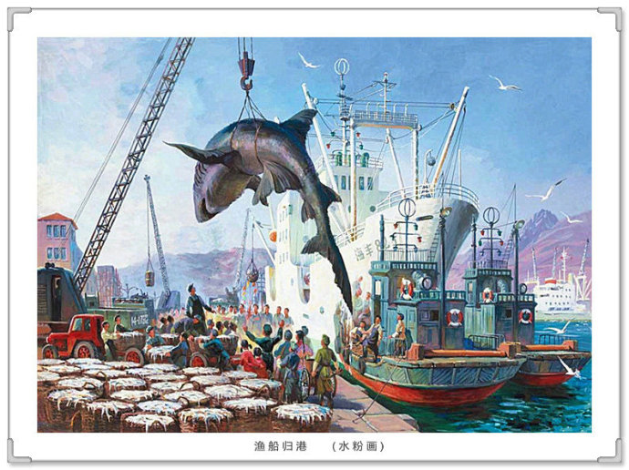 文化高级感十足的青绿山水画,古典山水写实油画作品