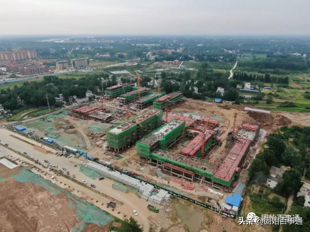 航拍河南固始的县城的全景,固始航拍全景视频