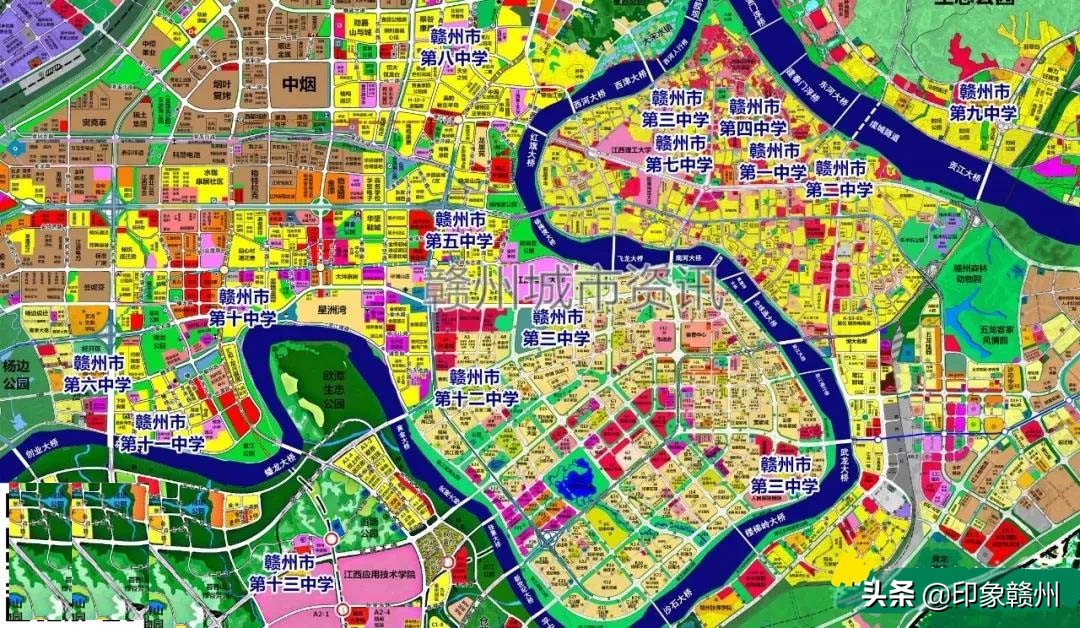 赣州市老城区有哪些中学,赣州中学属于哪个区