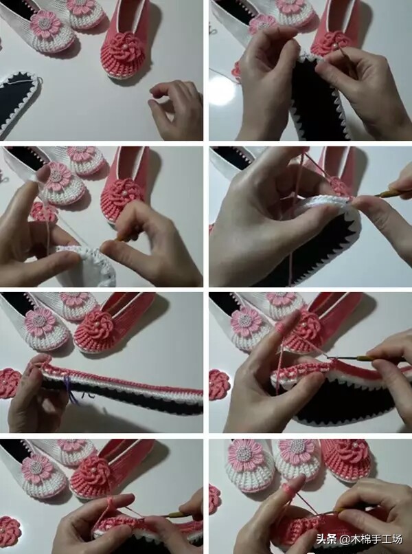 春天来了给自己添一双好鞋吧,春夏鞋子钩单鞋简单钩法