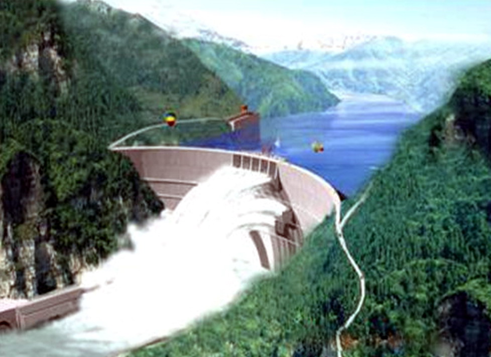 宏伟壮观的金沙江白鹤滩水电站,深山峡谷里的水电站