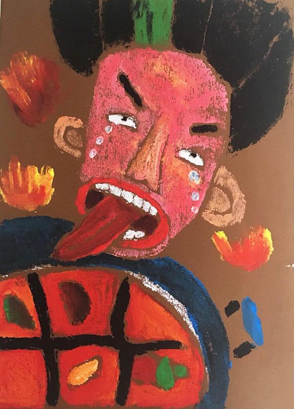 幸福小康美好童年主题儿童画,儿童画记录美好生活