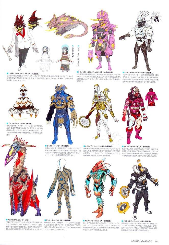 宇宙船Uchusen2008-2017假面骑士怪人设定(全)