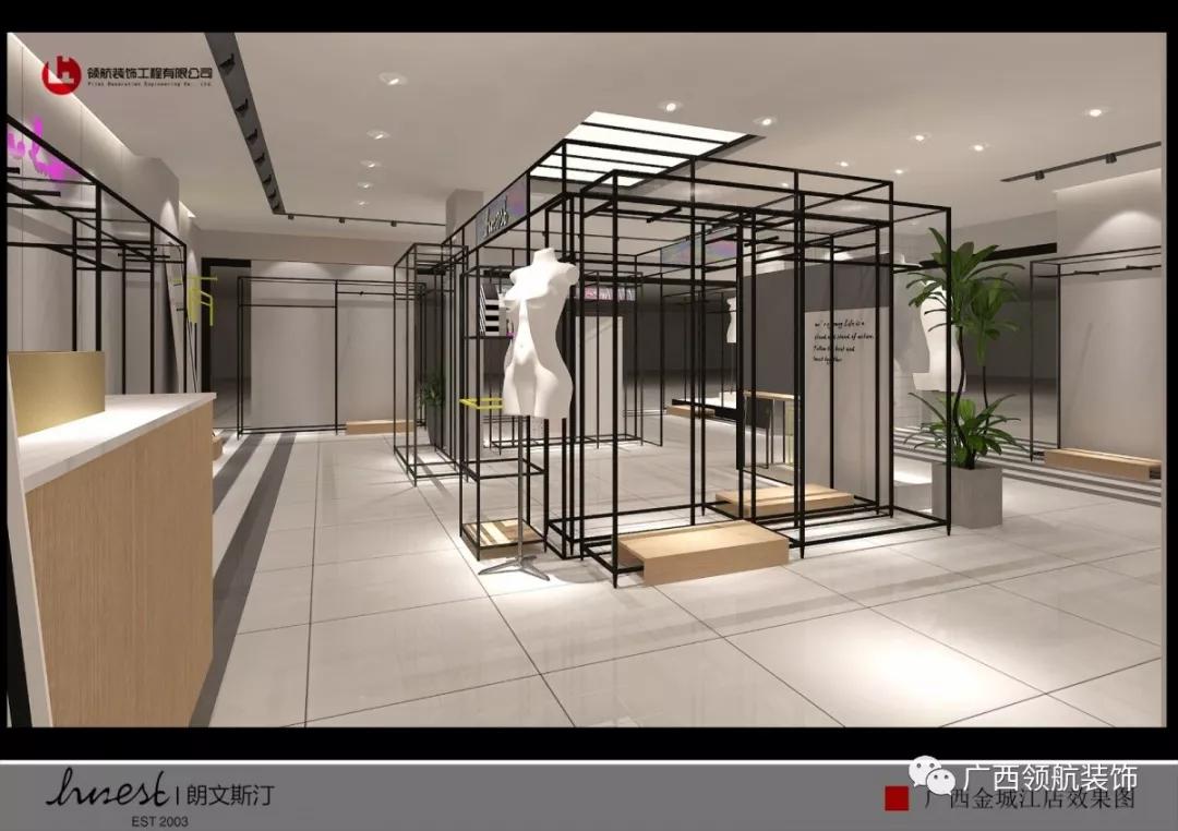 女装店装修简约灰,女装店装修最新风格简约100平方