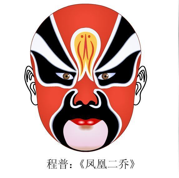 戏曲人物脸谱儿童画,自己创作的戏曲脸谱