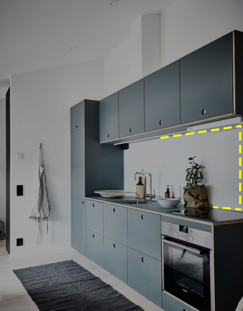 厨房吊柜和台面一样宽可以吗,厨房吊柜距离台面50公分的效果