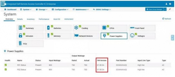 工程师笔记|戴尔易安信服务器电源固件管理教程