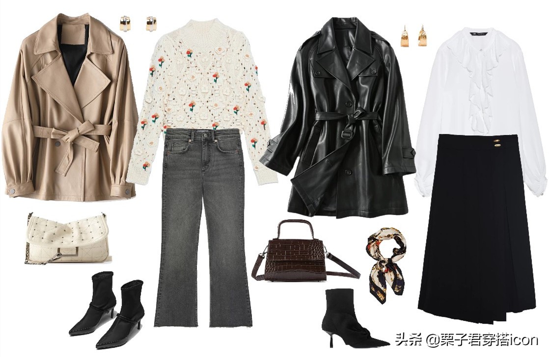 穿搭高级感超模,早春推荐很飒的皮衣穿搭